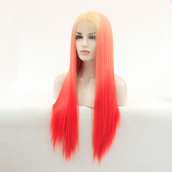 3 Color Hightlights Lace Front Wigs Synthetic - Picture 4 of 5